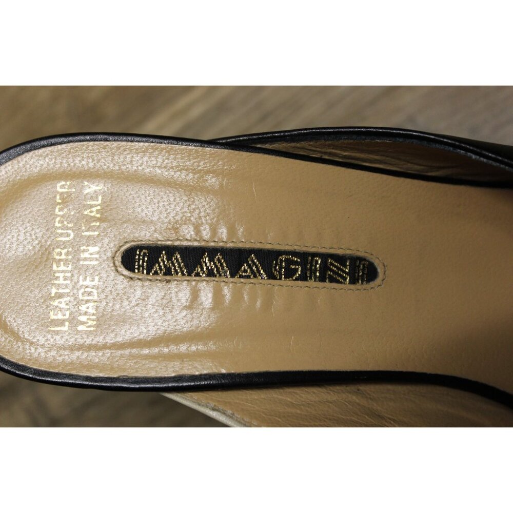 Immagini women's monochrome colorblock Italian leather slip on mules 38.5 - Picture 13 of 16